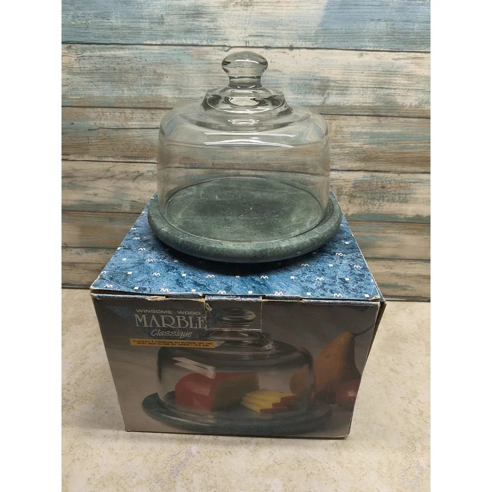 wisdome‎ wood marble cheese tray